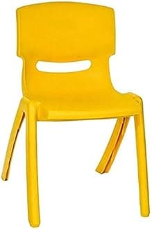 Extra Strong Childrens Plastic Chair - Ideal nursery schools, clubs, etc (2, Yellow)