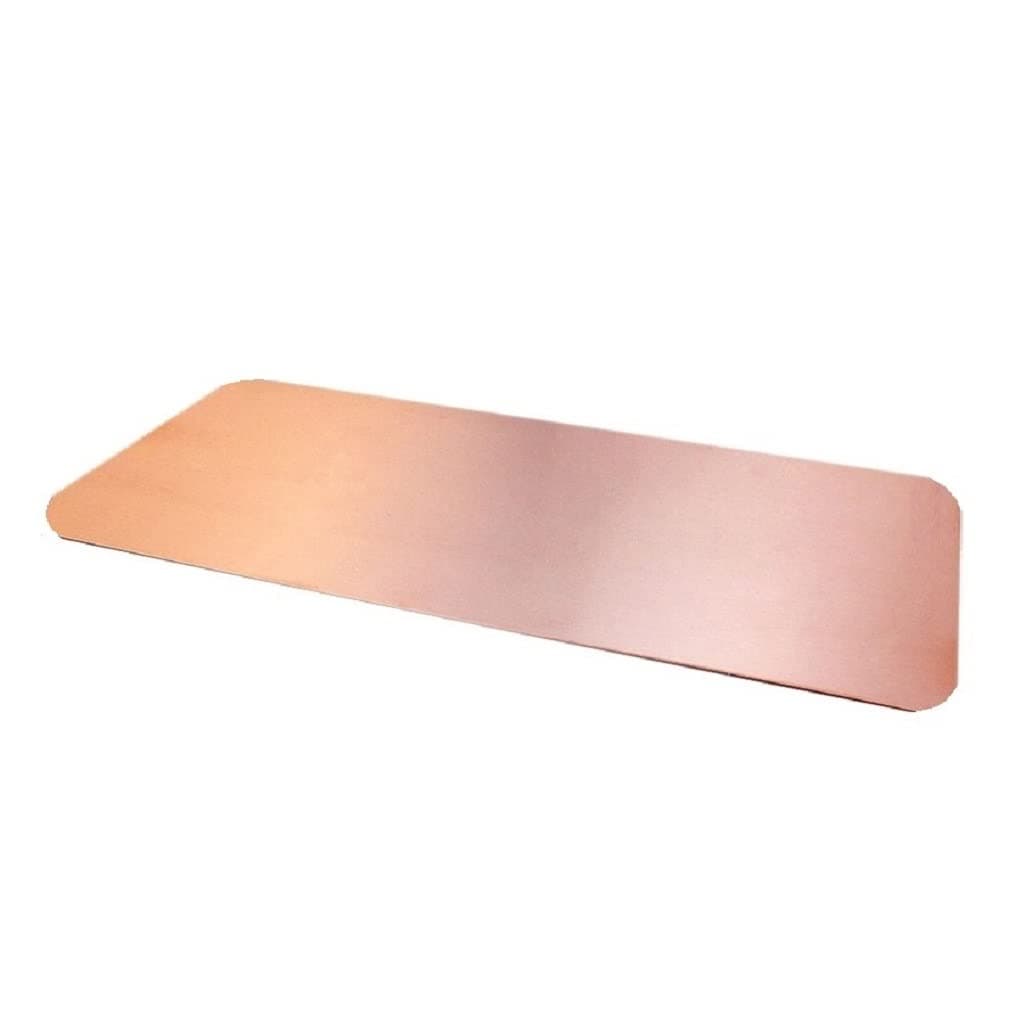 ART IFACT Pure 99.9% 1mm thick Copper Plate for Making 15 Liters Structured Water (3.5 X 12 inches - 1mm) Copper sheet with round corner (3.5 X 12 inch (For 15 Ltr))