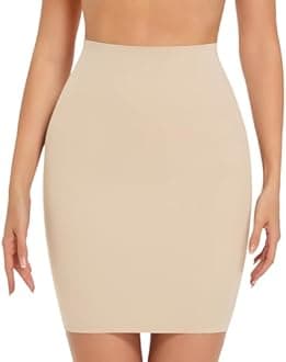 ONEW Shapewear Dress Slip Shaping Half Slips Under Dress Tummy Control Slimming Slip Body Shaper Seamless Underwear for Women