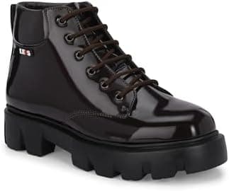 Leo Men's Black Chic and Chunky Comfortable Casual Boots