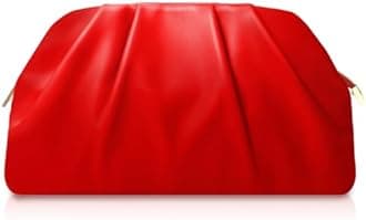 lovyoCoCo Clutch Purse for Women Soft Pleated PU Wedding Clutch, Elegant Evening Bag for Galas, Proms,Cocktail Parties
