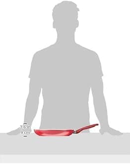 GreenPan Rio Healthy Ceramic Nonstick 12" Frying Pan Skillet, PFAS-Free, Dishwasher Safe, Red