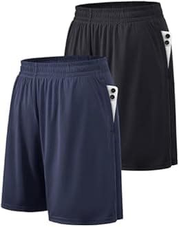 BALENNZ Athletic Shorts for Men with Pockets and Elastic Waistband Quick Dry Activewear
