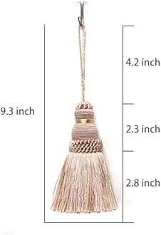 BEL AVENIR Tassel Key Tassel with Loops Handmade Craft Charms DIY Accessories Elegant Soft Making Curtain Home Decoration (Mix Pink, 4 pcs)