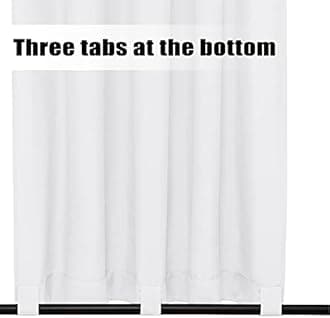 Easy-Going Outdoor Curtains Waterproof Windproof Weatherproof Curtain for Patio, Cabana, Porch, Pergola and Gazebo, Grommet Top and Tab Bottom Drape, 1 Panel, 54x72 inch, White