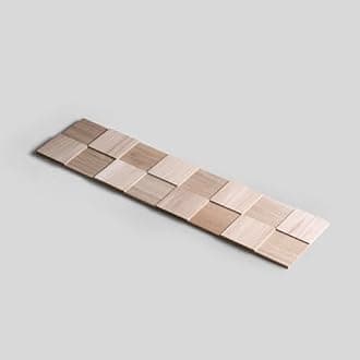 Wall Cladding Made of Wood, 3D Look, Natural Oak Wood Wall Panels, Model Chess (1 m2)