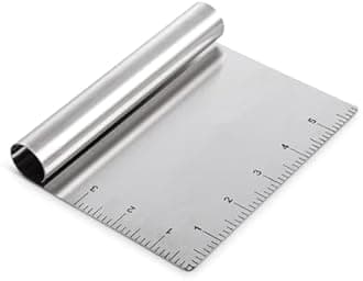 Mrs. Anderson's Baking Pastry Dough Cutter Scraper with Measurements, Stainless Steel