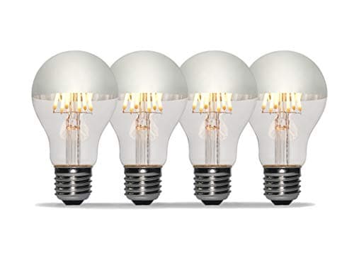 3 Pack - Modvera G25 LED Globe Edison Bulb 40 Watt Equivalent Uses Only 4 Watts, 420LM, 2700K- Dimmable G80 Bulb, Clear Glass. UL Listed RoHS Compliant
