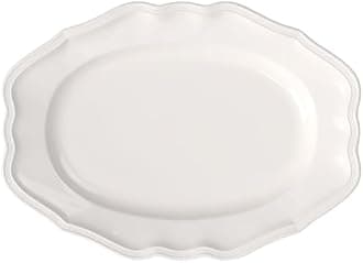 Villeroy & Boch Manoir Oval Platter, Premium Porcelain, Made in Germany, 14.5 x 10.25 in, White