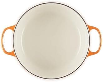 Le Creuset Enameled Cast Iron Signature Round Dutch Oven, 7.25 qt., Flamme Doree with Crucible Knob