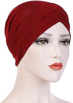 Women Wrap Turban Hat Turban Muslim Scarf Women Solid Cap Ruffle Wrap Baseball Caps Baseball Apparel