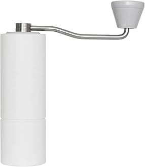 TIMEMORE Chestnut C2 Manual Coffee Grinder Capacity 20g with CNC Stainless Steel Conical Burr Internal Adjustable Setting, Consistency Grinding, Labor-Saving(White)