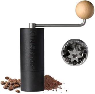 【Famous KOL Recommended】KINGrinder P2 Lightweight Manual Hand Coffee Grinder for Moka pot, French Press, Drip with Assembly Consistency Stainless Steel Conical Burr Mill, 20g Capacity
