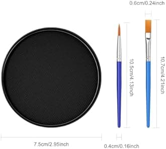 Black Face Body Paint Makeup 30G,Professional Stage Screen Halloween,Non Toxic Face Body Paint Makeup for Halloween Costume Theater Dress-Up Zombie Vampire Skeleton Clown Makeup-02