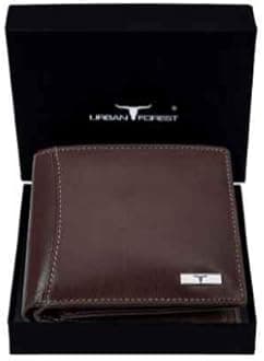 URBAN FOREST Oliver Leather Wallet for Men, Aniline Brown, 13 cm x 11 cm x 2.5 cm, Contemporary
