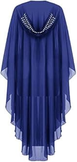 OBEEII Muslim Dress for Women Loose Batwing Sleeved Hooded Beaded Embroidery Long Abaya Dress Kaftan Abayas Islamic Robe