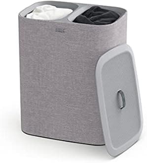 Joseph Joseph Tota 50003 Laundry Sorter Basket with Lid 90 Liter, 2 Laundry Bags with Handles (Removable) - Gray [Genuine]