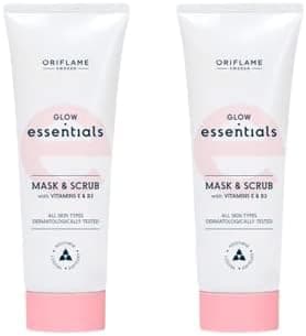 Oriflame essentials glow essentials mask and scrub with vitamins e and b3-75 x 2 ml - Pack of 2