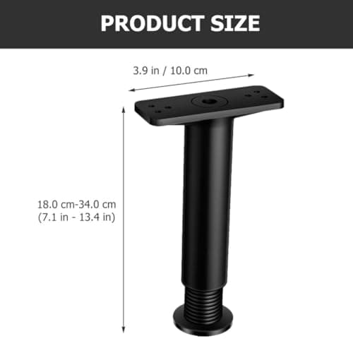 Veemoon 4pcs Adjustable Bed Support Leg, Sofa Support Frame Retractable Plastic Furniture Legs Heavy Duty Bed King Size Bed Slat Support Legs for Bed Sofa Cabinets Furniture (18-34CM)