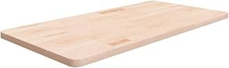 vidaXL Solid Wood Bathroom Countertop/Untreated Oak Tabletop - 100x50x2.5 cm