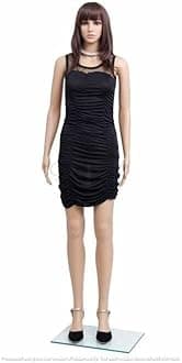 Female Straight Full Body Plastic Display Dummy Mannequin with Hair Wick (Eco, Skin Colour, 5.8 Feet)