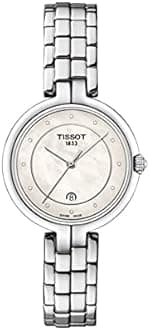 Tissot T094210111601 Women's Wristwatch, Flamingo Bracelet, White Dial, wht, Bracelet Type