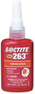 Loctite 263 High Strength Red Threadlockers, 50 mL, 1 in Thread