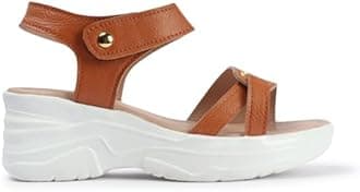 Vendoz Women Casual Cream Wedges Sandal