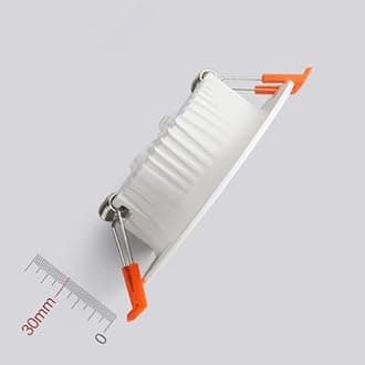 9W LED Recessed Ceiling Spotlights, 4000K Neutral White Ultra Slim Panel Light, Cut Φ90-100mm, AC110-240V Round Downlights for Living Room Office, 12 Pack