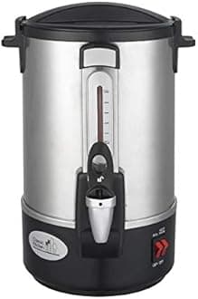 Classic Kitchen 28 Tea Cup Capacity Hot Water Boiler Urn with New Twisloc˜ Safety Tap , Metal Spout, Stainless Steel Double Wall and Dual Heating Elements Instant Heating and with Reboil