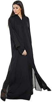 Nukhbaa abaya made with fine fabric, comes with matching Hijab. AJ125A-P