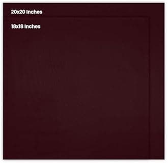 Utopia Kitchen Cloth Napkins 18 by 18 Inches, 12 Pack Burgundy Dinner Napkins, Cotton Blend Soft Durable Napkins
