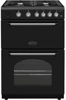 Rangemaster Classic CLA60NGFBL/C 60cm Gas Cooker, Double Oven, A+ Rated - Black