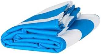 Dock & Bay Beach Towel - Quick Dry, Sand Free - Compact, Lightweight - 100% Recycled - Includes Bag - Cabana - Blue - Large (160x90cm, 63x35)