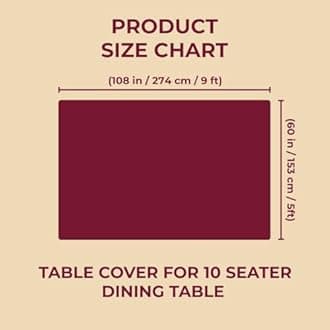 STITCHNEST PVC Transparent 10 Seater Dining Table Cover Without Lace, (60x108 Inches)