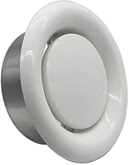 Kair Fire Rated Ceiling Extract Valve 125mm - 5 inch White Coated Metal Vent
