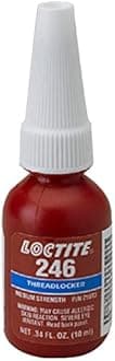 29513 Blue 246 High Temperature Medium Strength Thread Locker, 450 degrees F Maximum Temperature, 10 mL Bottle
