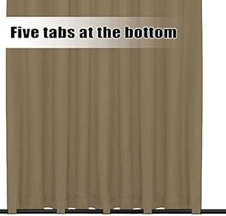 Easy-Going Outdoor Curtains Waterproof Windproof Weatherproof Curtain for Patio, Cabana, Porch, Pergola and Gazebo, Grommet Top and Tab Bottom Drape, 1panel, 110x108 inch, Khaki