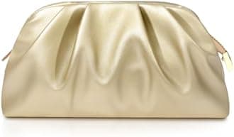 lovyoCoCo Clutch Purse for Women Soft Pleated PU Wedding Clutch, Elegant Evening Bag for Galas, Proms,Cocktail Parties