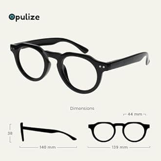 OPULIZE RIO Blue Light Blocking Reading Glasses - Top Right Frame - Men and Women - Spring Hinges - B53-1