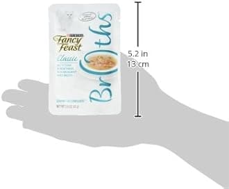 Tuna and Vegetables, Standard Packaging : Purina Fancy Feast Broths Classic Gourmet Cat Complement Multipack - (16) 1.4 oz. Pouches