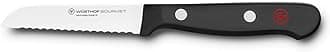 Gourmet 3" Serrated Paring Knife,Black
