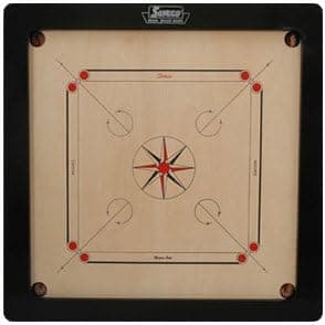Sucro Surco Tournament Speedo Carrom Board with Coins and Striker, 12mm