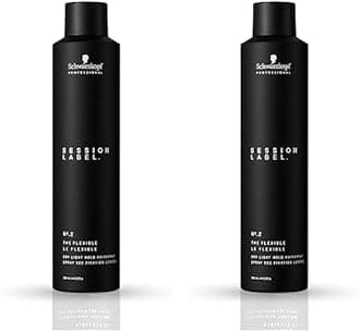 OSIS+ Session Label Flexible Hold Hairspray | 300ml, Black (Pack of 2)