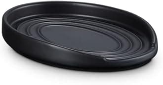 Stoneware Oval Spoon Rest Matte Black, 71507150000099