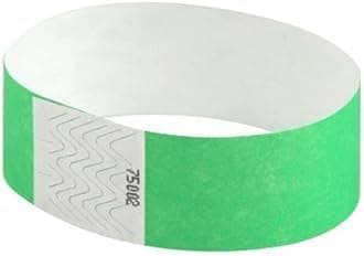 EventWristbands Premium 1" Tyvek Wristbands (500 Count, Neon Green) - Red, Green, Blue, Yellow & Orange Colored Event Wristband Paper Bracelets - Neon Wrist Bands For Parties, Festivals, Fairs
