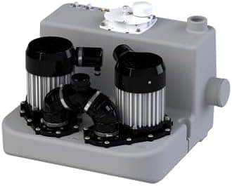 SFA SANIFLO - Sanicom 2 - Heavy-Duty High Temp Duplex Drain Pump - Advanced Commercial & Industrial Solution - Robust Dual 2 HP Motors - Certified CSA (IPC, NSPC), IAPMO (UPC) - Made In France