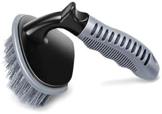 Cleaning Brush Tire Brush for Cleaning Car Wheel Hub Wheel Tire Rim Scrub Brush Hub Clean Wash Useful Brush Car Truck Motorcycle Bike Washing Cleaning Tool Random Colors (Tyre Cleaner)