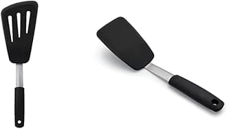 Good Grips Small Silicone Flexible Turner Black & Good Grips Silicone Flexible Omelet Turner