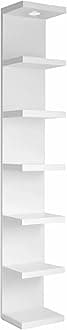 Versatile 7 Tier White Wall Shelf Floating Shelf with Remote Control with LED Light